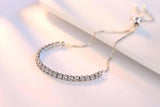 Moissanite Tennis Bracelet 925 Silver Adjustable Sparkling Lab Diamond