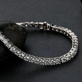 925 Silver Moissanite Tennis Bracelet 4mm Charm for Engagement Party