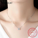 3CT Round Cut Moissanite Solitaire Pendant Necklace 925 Sterling Silver