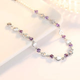925 Silver Heart Cut Created Moissanite Diamond Bracelet