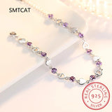 925 Silver Heart Cut Moissanite Diamond Bracelet Bangle