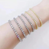 18K Plated VVS1 Moissanite Tennis Bracelet 925 Silver Jewelry