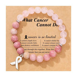 Rose Quartz Breast Cancer Bracelet Pink