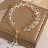 Temperament Crystal Beaded Bracelet for Women Summer Charm Girls Dress Jewelry