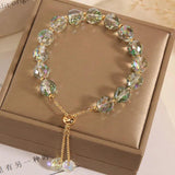 Temperament Crystal Beaded Bracelet for Women Summer Charm Girls Dress Jewelry