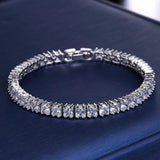 5mm Moissanite Tennis Bracelet 925 Sterling Silver Bangle Wedding Sparkles