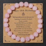 Rose Quartz Amethysts Amazonite Beads Bracelet Lucky Jewelry Gift