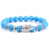 Turtle Animal Charm Beaded Bracelet Agate Turquoise Jewelry