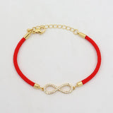 Colorful Cross Heart Charm Bracelet with Zirconia