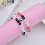 Spider Couple Bracelets for Women Spider Web Crystal Beads Bracelet