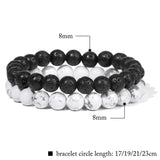 Smoky Quartz Bracelet 2Pcs Natural Stone 8mm Beads Bangle