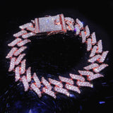 TopBling Iced Out Cuban Link Chain Bracelet Rhinestone Hip Hop Jewelry