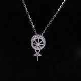 Silver Lace Pendant Necklace Holder