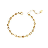 Stainless Steel Pig Nose Coffee Beans Chain Bracelet