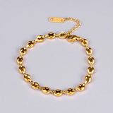 Stainless Steel Pig Nose Coffee Beans Chain Bracelet