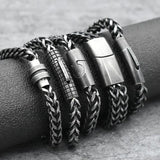 Men's Steel Chain Punk Charm Bracelet