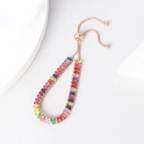 925 Silver 18K Rose Multi Zircon Bracelet Wedding Crystal Charm Jewelry