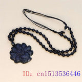 Jade Nine Tailed Fox Pendant Necklace Gemstone Chinese for Women Men Vintage