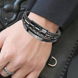 Customized Leather Bracelet for Men Women Personalized Letter Name Wristband