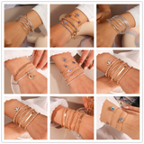 Bohemian Crystal Lucky Eye Bracelets Bangle For Women