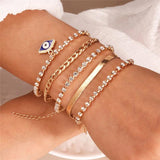 Bohemian Crystal Lucky Eye Bracelets Bangle For Women