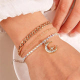 Bohemian Crystal Lucky Eye Bracelets Bangle For Women