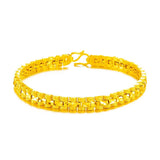 Real 18K Golden Pixiu Lucky Bead Bracelet - Female Pure Plated Bangle