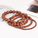 Sandstone Beaded Bracelet Stretch Meditation Wristband