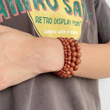 Sandstone Beaded Bracelet Stretch Meditation Wristband