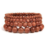 Sandstone Beaded Bracelet Stretch Meditation Wristband