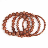 Sandstone Beaded Bracelet Stretch Meditation Wristband