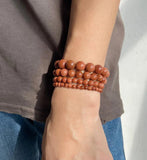 Sandstone Beaded Bracelet Stretch Meditation Wristband