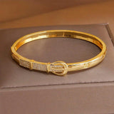 Crystal Belt Shaped Bangles for Women