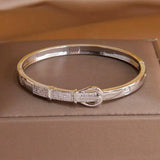 Crystal Belt Shaped Bangles for Women
