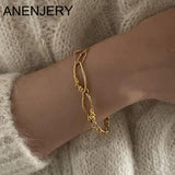Vintage Twisted Pattern Bracelet Minimalist Link Chain Jewelry
