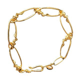 Vintage Twisted Pattern Bracelet Minimalist Link Chain Jewelry