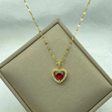 Green Water Drop Necklace Butterfly Pendant