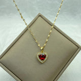 Green Water Drop Necklace Butterfly Pendant