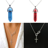 Stainless Steel Infinity Charm Cross Pendant Necklace Gift