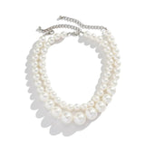 Big Pearl Beads Choker Necklace For Women Bride