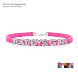Gothic DADDYS GIRL Letters Choker Necklace Custom Name Collar