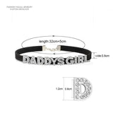 Gothic DADDYS GIRL Letters Choker Necklace Custom Name Collar