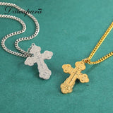 Serbian Cross Pendant Necklace Stainless Steel Talisman Charm