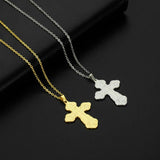Serbian Cross Pendant Necklace Stainless Steel Talisman Charm