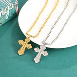 Serbian Cross Pendant Necklace Stainless Steel Talisman Charm