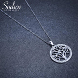 SODROV Tree of Life Necklace Platinum Plated Choker Chain