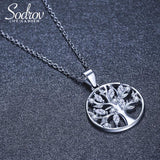 SODROV Tree of Life Necklace Platinum Plated Choker Chain