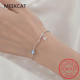 925 Silver Mermaid Tail Moonstone Bracelet, Pearl Bracelet