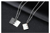 Love Story Book Pendant Couple Necklace Stainless Steel
