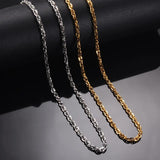 3mm Stainless Steel Double Cable Chain Necklace Men Women 21-80cm